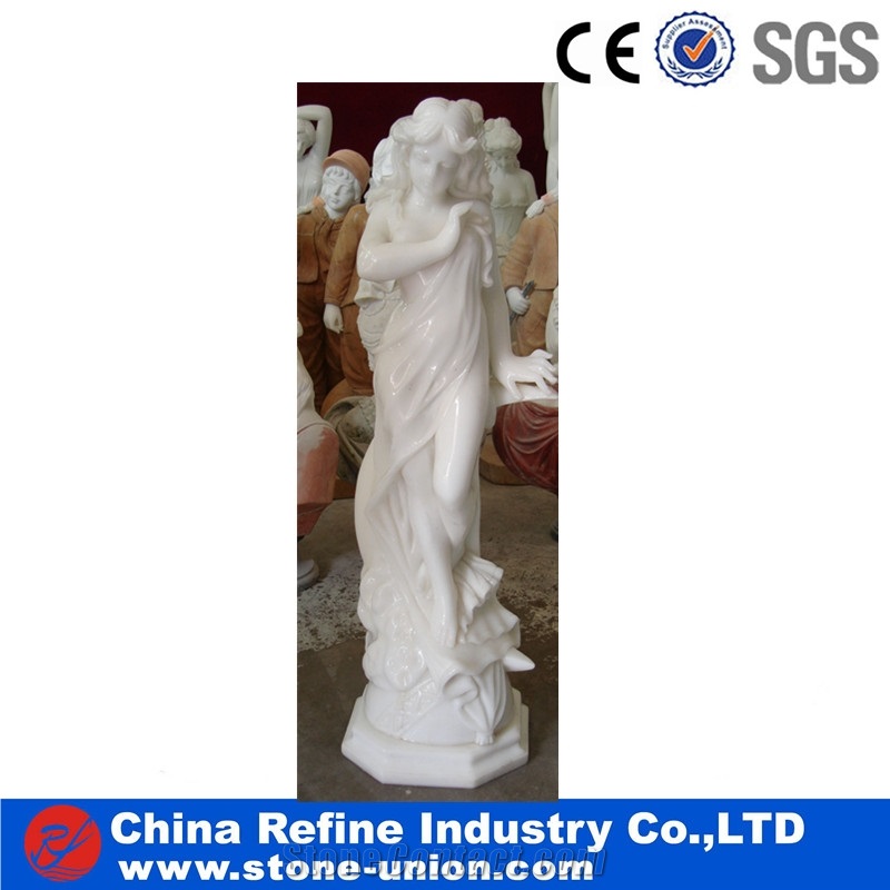 Man White Marble Statue Western Style Sculptures