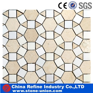Natural Stone White Marble Mosaic Tiles For Wall