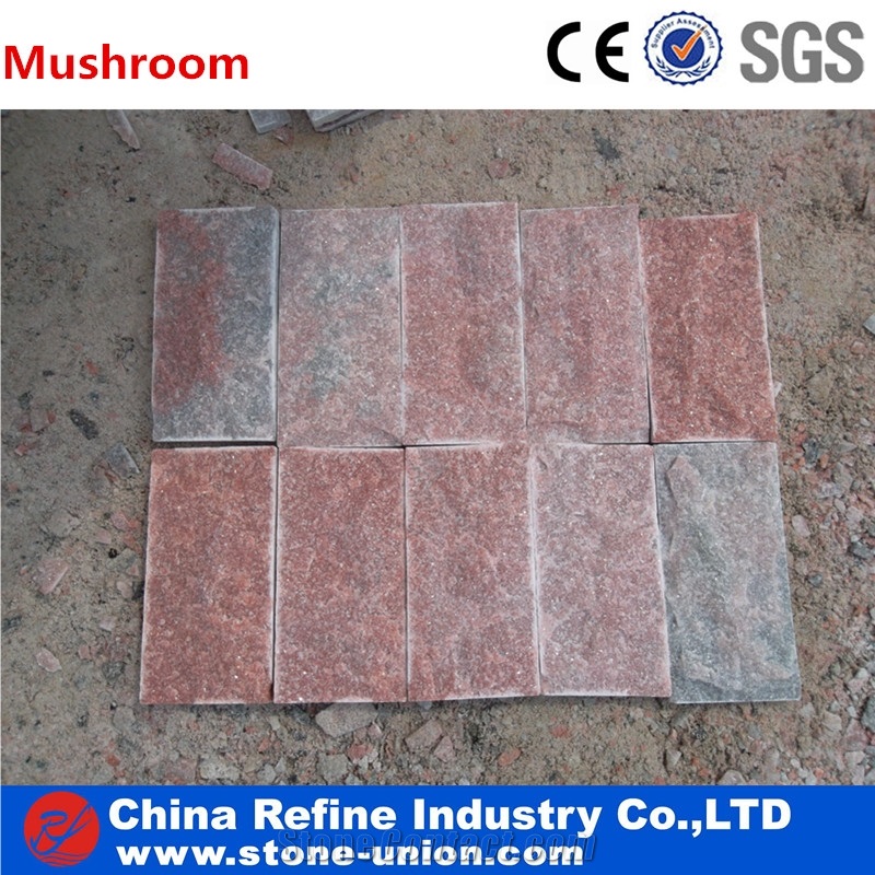 Pink Quartzite Flamed Slabs & Tiles,Wall Cladding