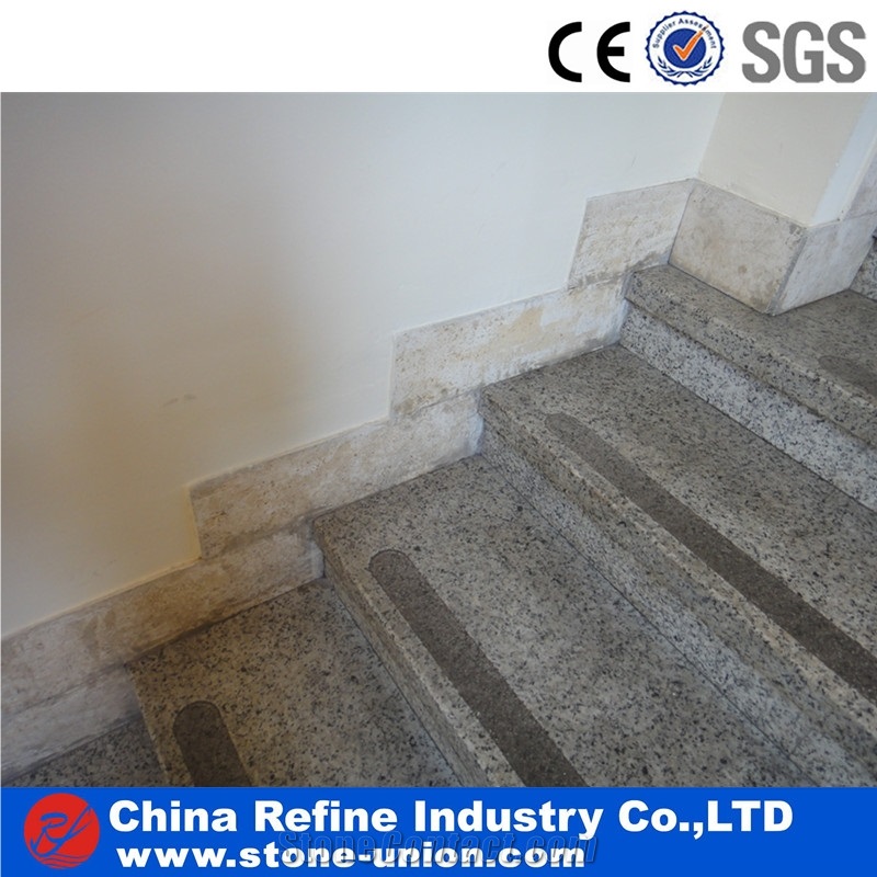 Popular China Light Grey Granite Riser & Steps