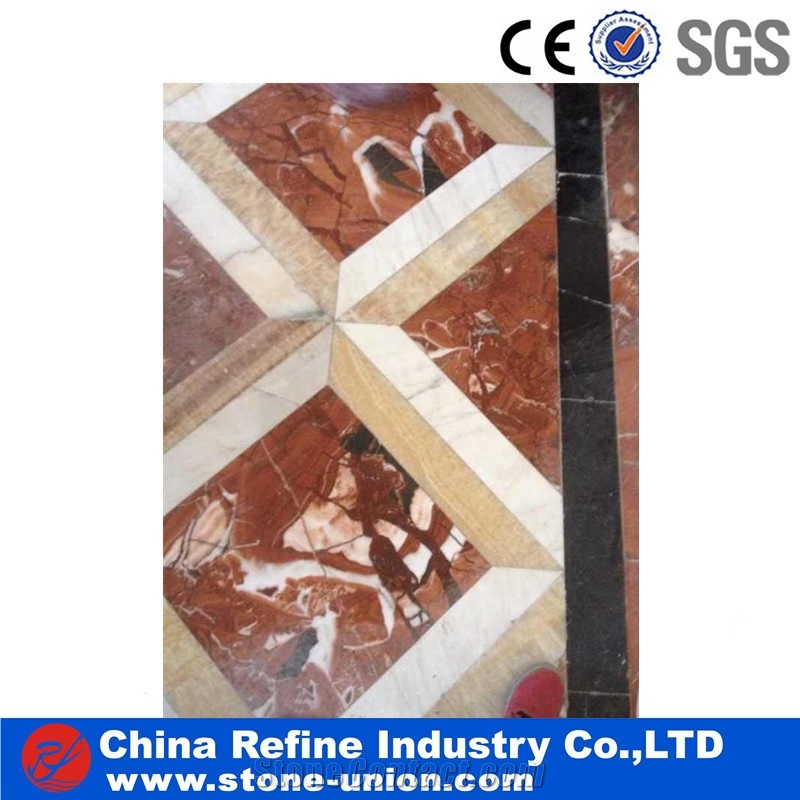 Red Polished Marble Flooring Tiles And Slabs