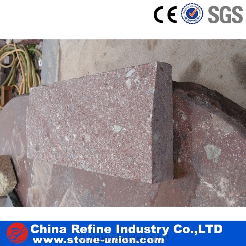 Red Porphyry Kerb Stone,Cheap Chinese Road Stone