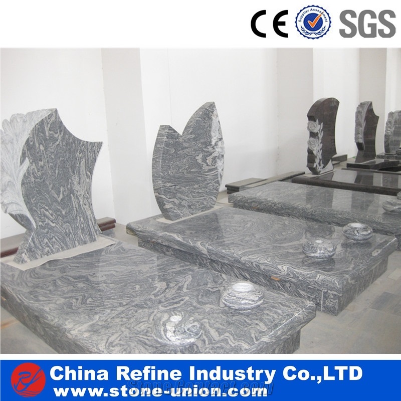 Sculptured China Juparana Grey Granite Monuments