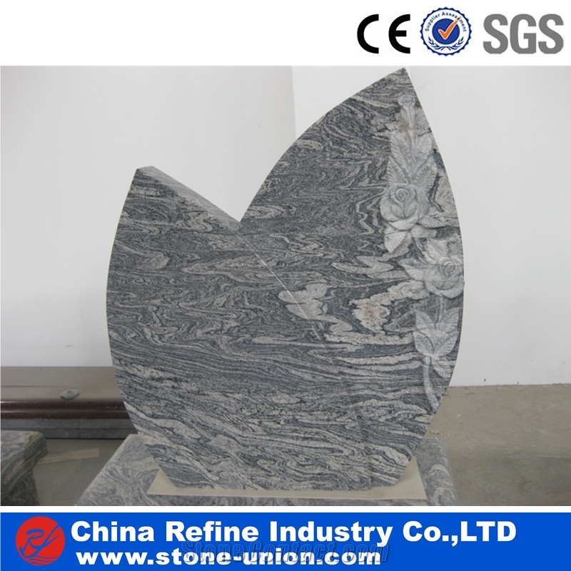 Sculptured China Juparana Grey Granite Monuments