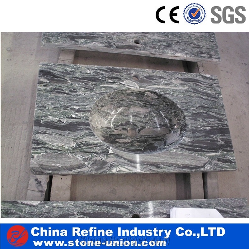 Shanxi Black Granite Prefab Granite Countertops