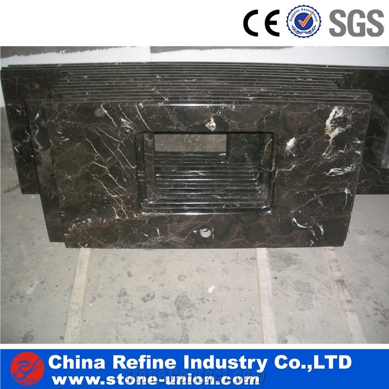 Shanxi Black Granite Prefab Granite Countertops