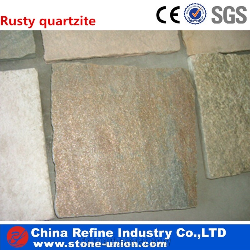 Silver Rusty Quartzite Flooring Paving Tiles