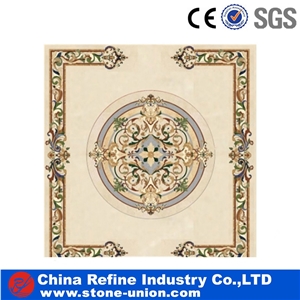 Water Jet Polished Round Marble Flooring