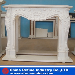 Cheap  White Marble Fireplace Surround & Fireplace Mantel