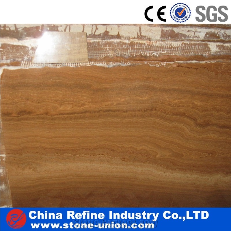 Yellow Royal Wooden Veins Polished Marble Slabs