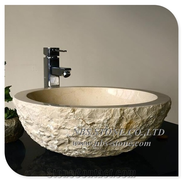 Stone Trough Bathroom Modern Marble Sink Basin
