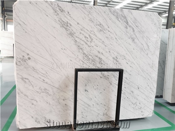 Popular New Bianco Carrara White Marble Slab, Wall Tiles