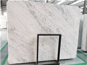 Popular New Bianco Carrara White Marble Slab, Wall Tiles