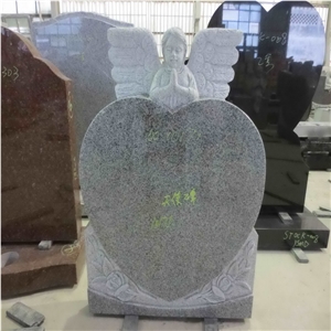 Angel Tombstone Grave Grey Granite