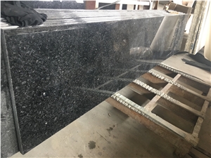 Angola Black Granite Slab Tiles for Countertops Skirt