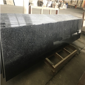 Angola Black Granite Slab Tiles for Countertops Skirt