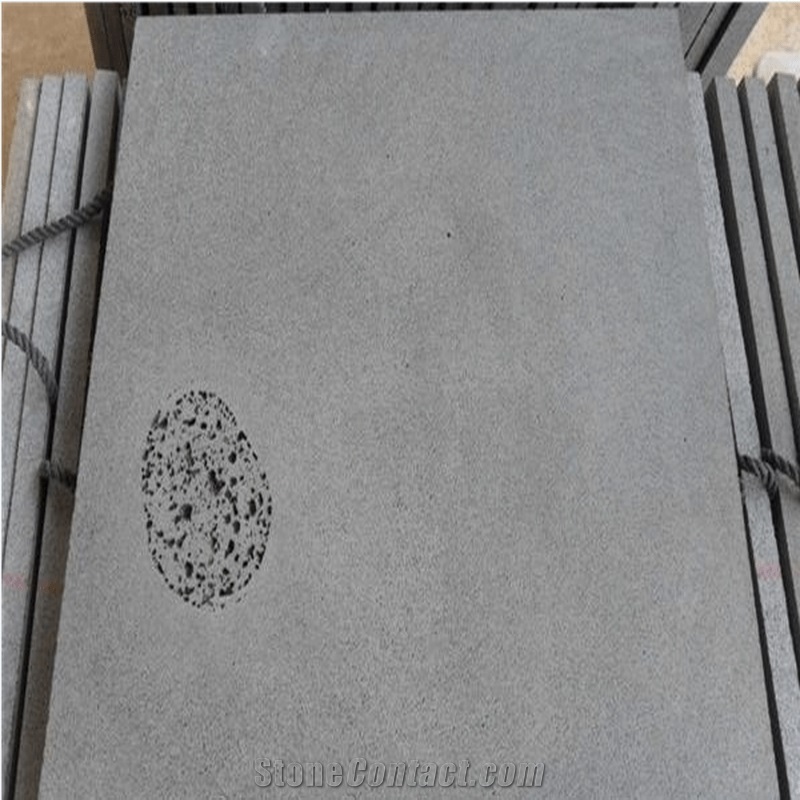 Black Basalt Bluestone Tiles with Cat Paw