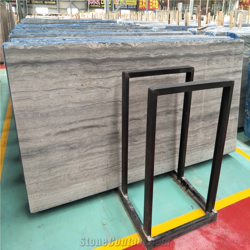 Blue Wooden Marble Slab for Countertop Wall Floor
