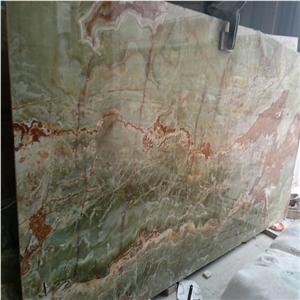 China Green Onyx Slab for Wall Flooring Countertop