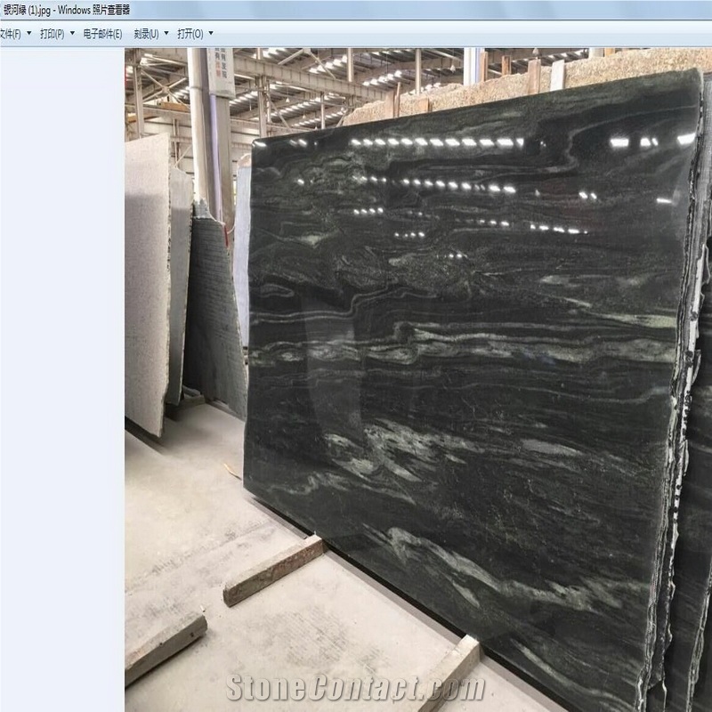 China Polished Green Granite Slab, Tiles