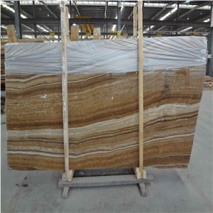 China Wooden Onyx Slab Wall Cladding Flooring