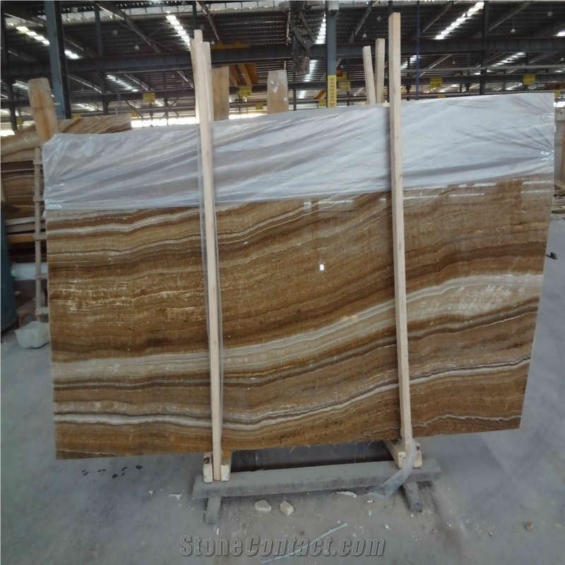 China Wooden Onyx Slab Wall Cladding Flooring