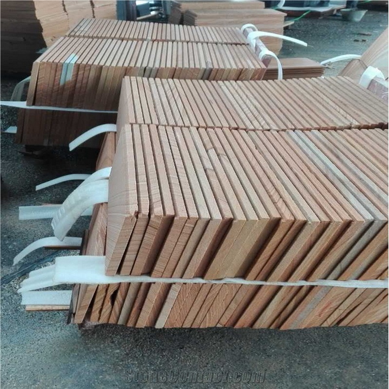 China Wooden Sandstone Tile for Flooring Paving