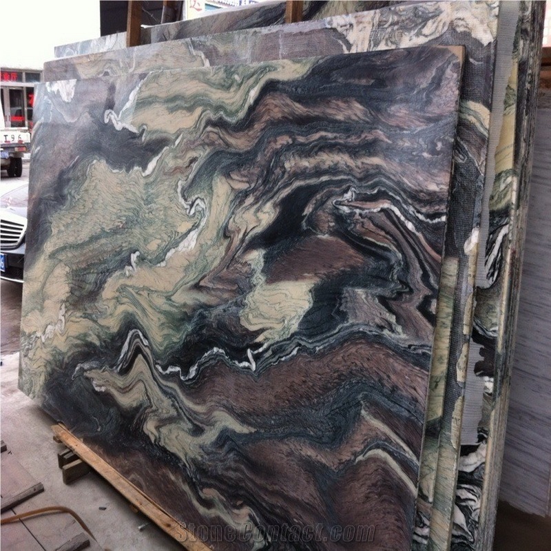 Colorful Marble Slab Tiles for Skirting Countertops