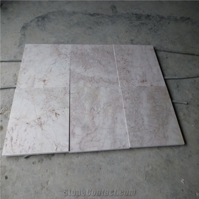 Cream Red Marble Tile Paving Flooring