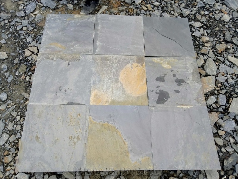 Cultural Rusty Yellow Slate Tile for Paving Floor