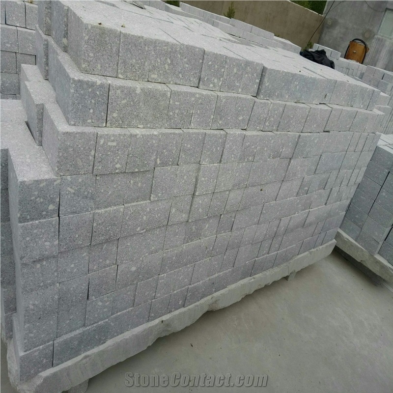 G375 Grey Cobblestone Paving Stone Cube Stone