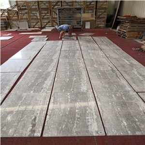 Galaxy Grey Wooden Marble Tile Paving Flooring