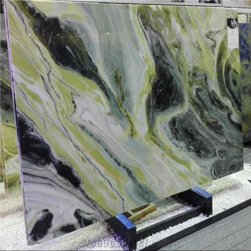 Green Fairy Marble Slab Tiles for Countertop Pavers
