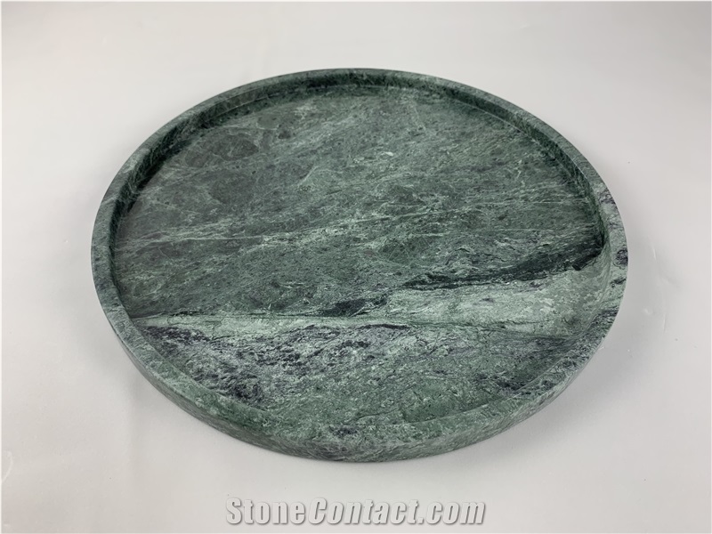 Green/White Marble Stone for Fruit Bowl