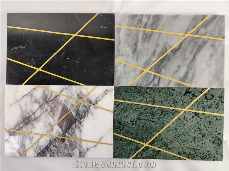 Green/Whtie/Black Marble for Rectangle Table Mat