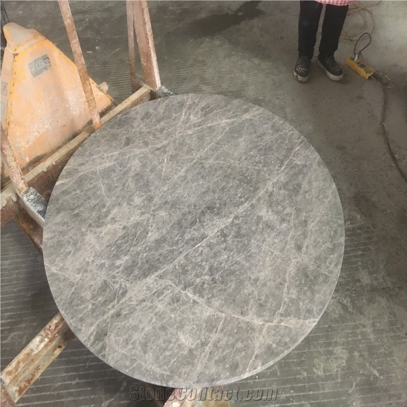 Grey Marble Table Coffee Tops Round Desk Stone