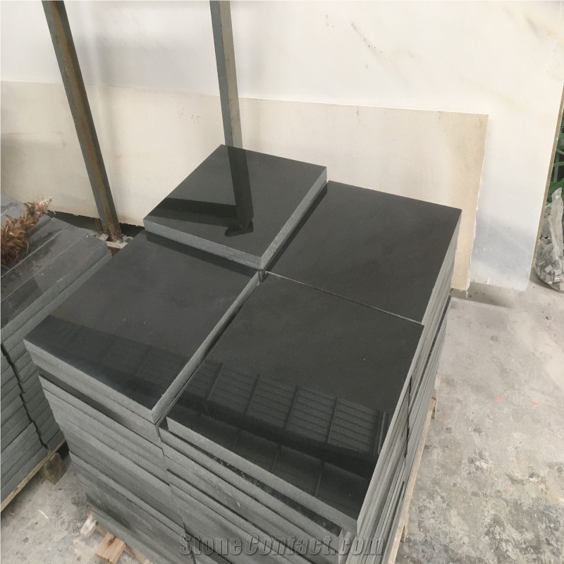 Hebei Black Granite Tiles Slab for Pavers Countertops