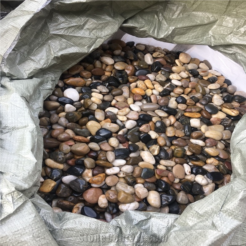 Mixed Colorful Pebblestone, River Pebbles, Gravel