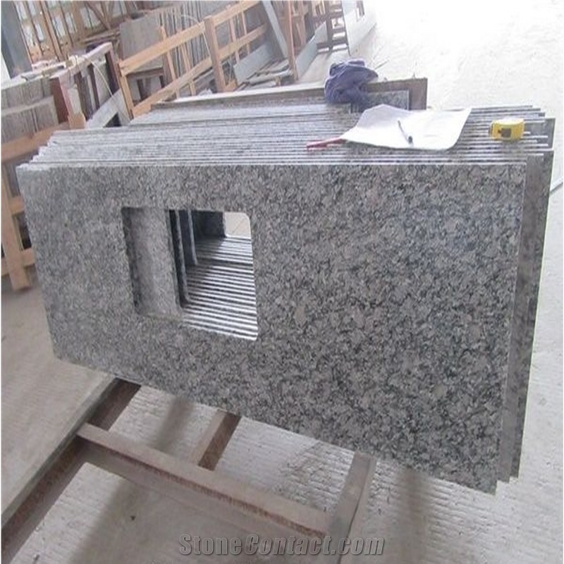 Seawave White Granite Kitchen Countertop