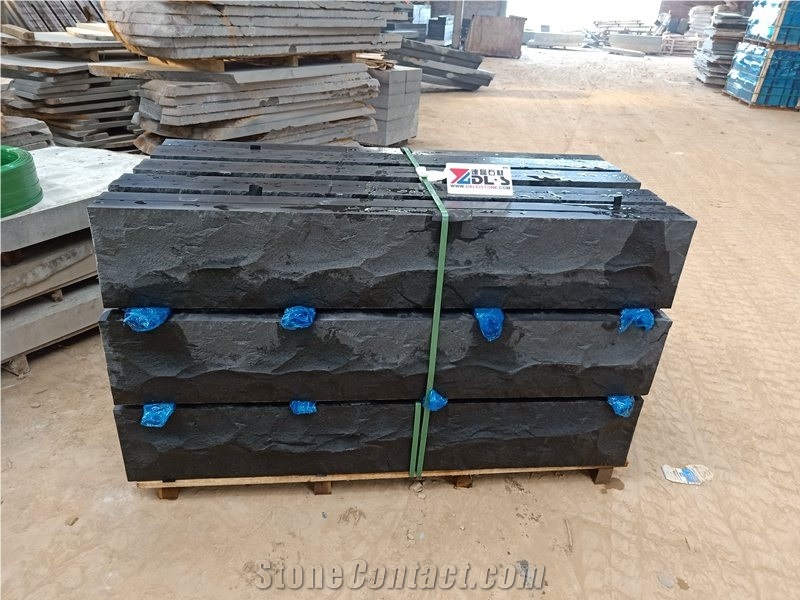 China Black Basalt Spilt Face Tiles