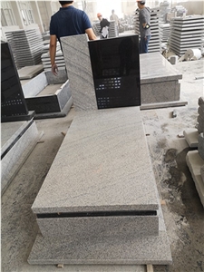 China New Viscount White Granite Tombstones
