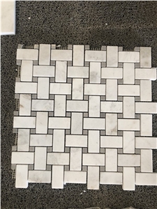 China Super White Marble Mosaic Tile Backsplash