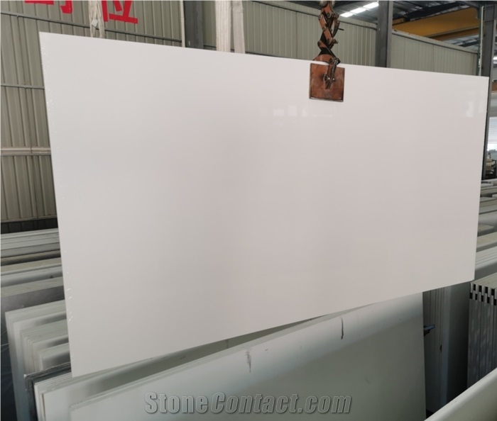 Guangdong Pure White Solid Surface Quartz Slab