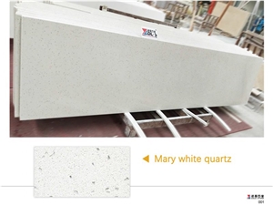 Marry White Engineered Stone Countertop Slabs