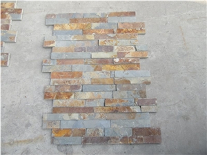 Natural Rusty Cultured Stone Veneer Feature Wall