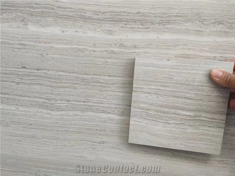 Wooden White Marble Slab Bathroom Paver Tiles