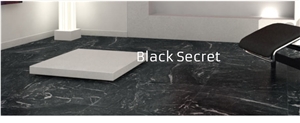 Black Secret Marble - Silver Moon Marble Tiles