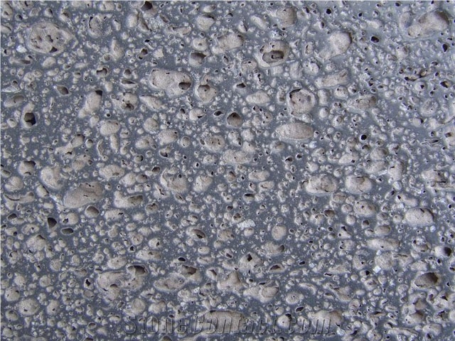 Grey Brushed Basalt Lava Rock Tiles & Slabs