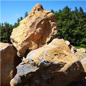 Yellow Lava Stone Boulders