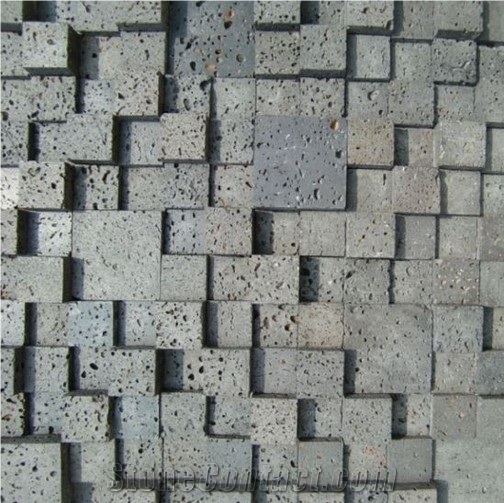 Yunnan Grey Sawn Lava Rock Stone Tile